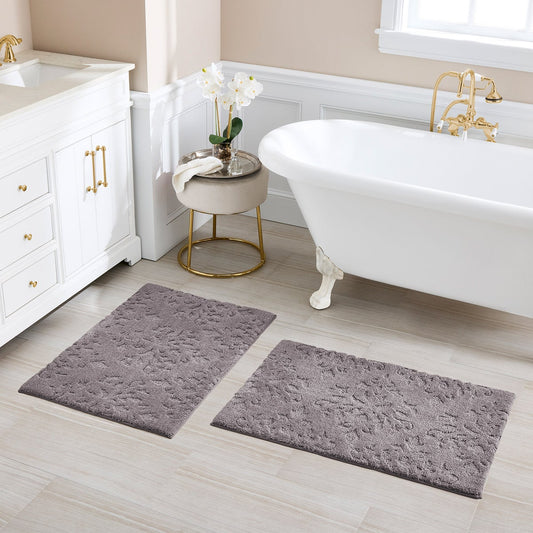 Charisma Drylon Medallion Bath Rugs, 2-pack