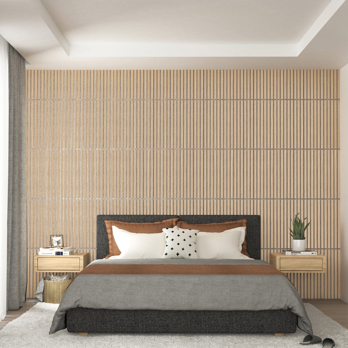 Artika Sonolok Sound-Absorbing Slatted Panel Kit - Oak