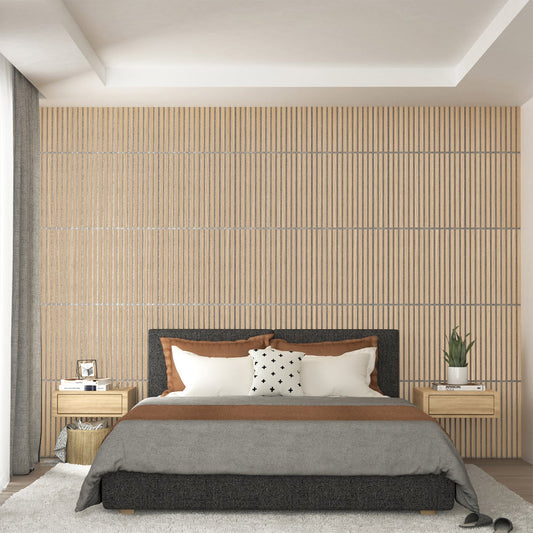 Artika Sonolok Sound-Absorbing Slatted Panel Kit - Oak