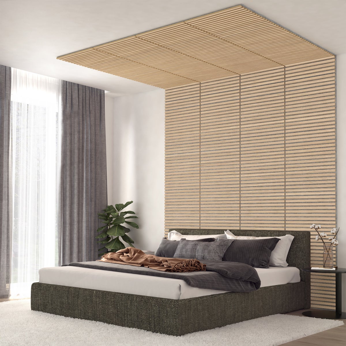 Artika Sonolok Sound-Absorbing Slatted Panel Kit - Oak
