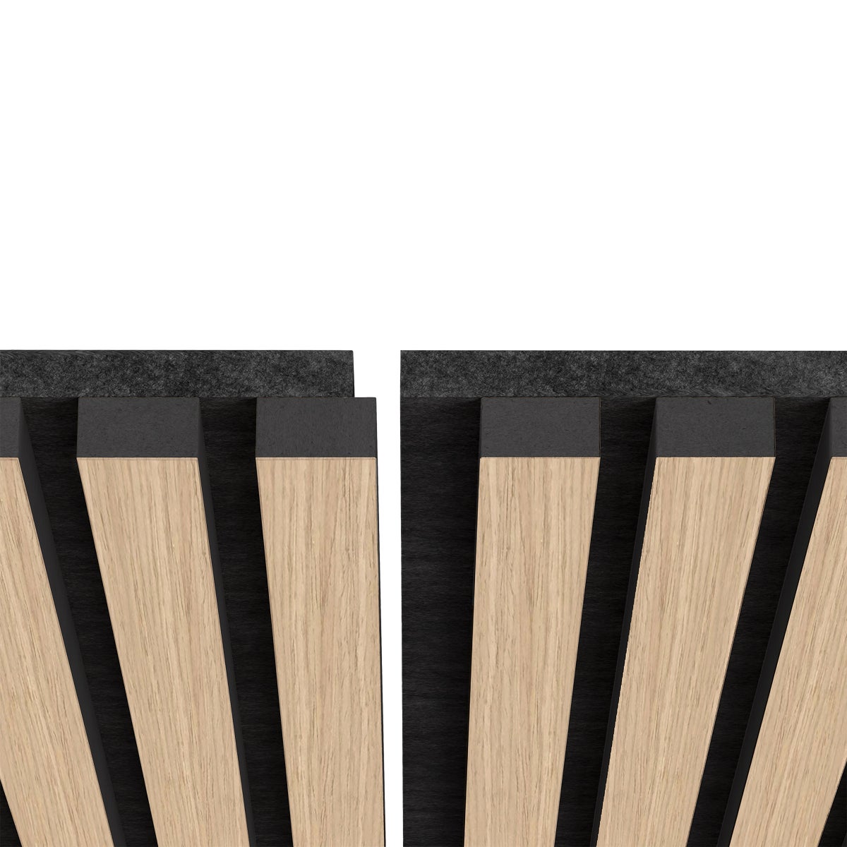 Artika Sonolok Sound-Absorbing Slatted Panel Kit - Oak and Black