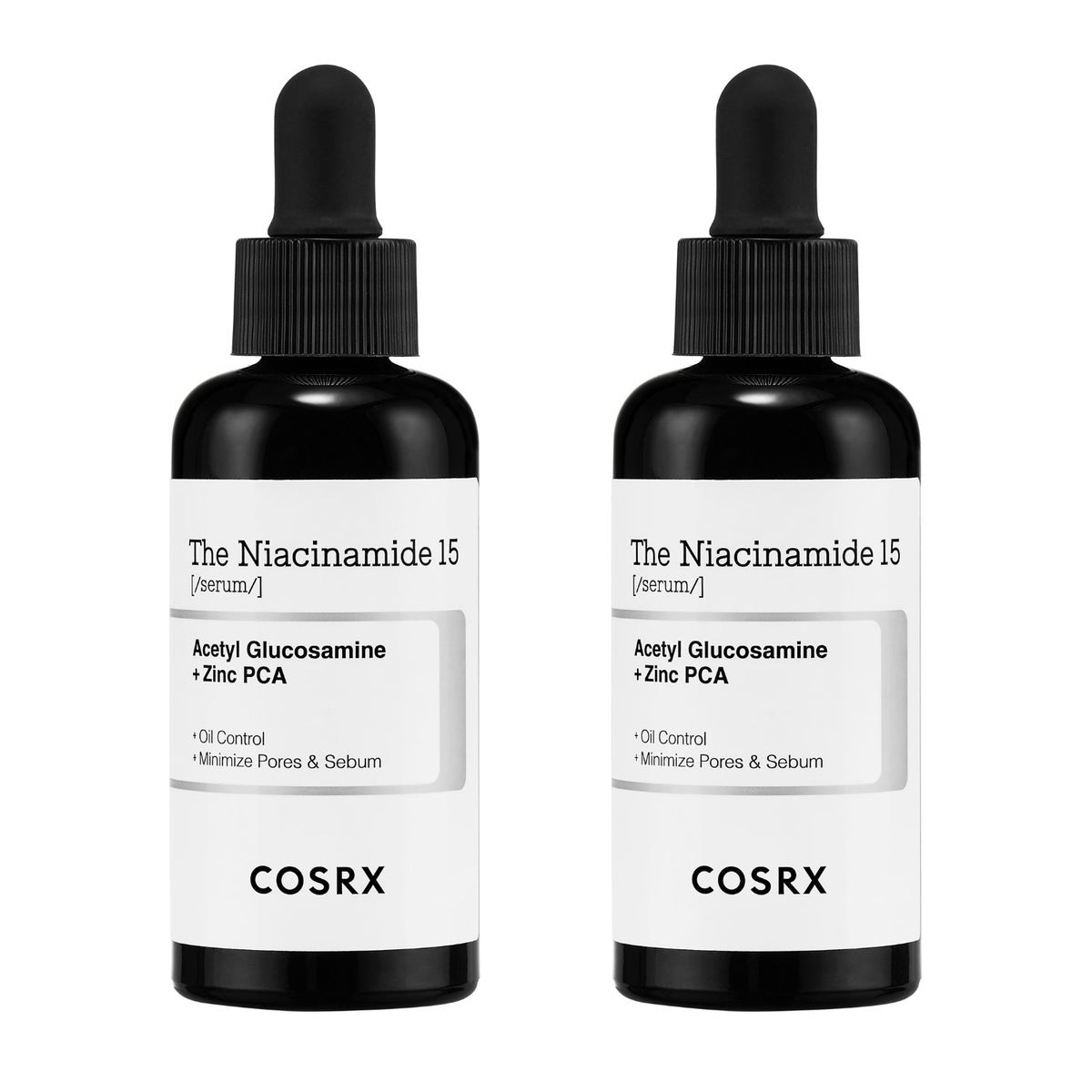 NEW - COSRX The Niacinamide 15 Serum, 1.01 fl oz, 2-pack