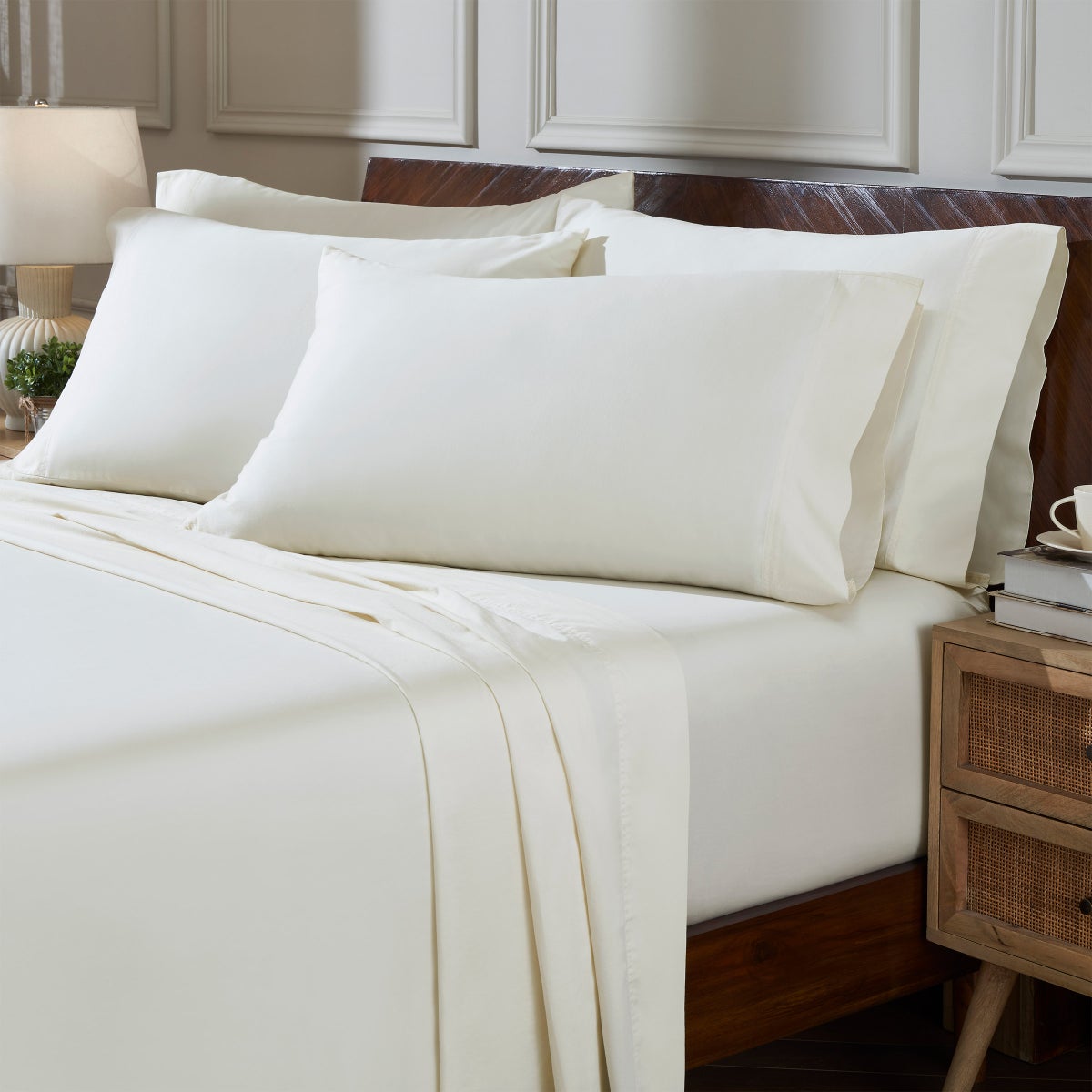 TheraLuxe by Therapedic KING 300 Thread Count Garment Washed 6-piece Sheet Set