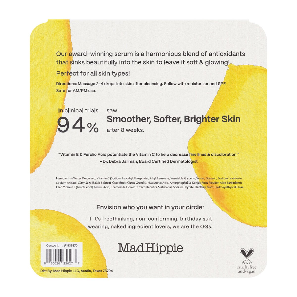 NEW - Mad Hippie Vitamin C Serum, 1 oz, 2-pack