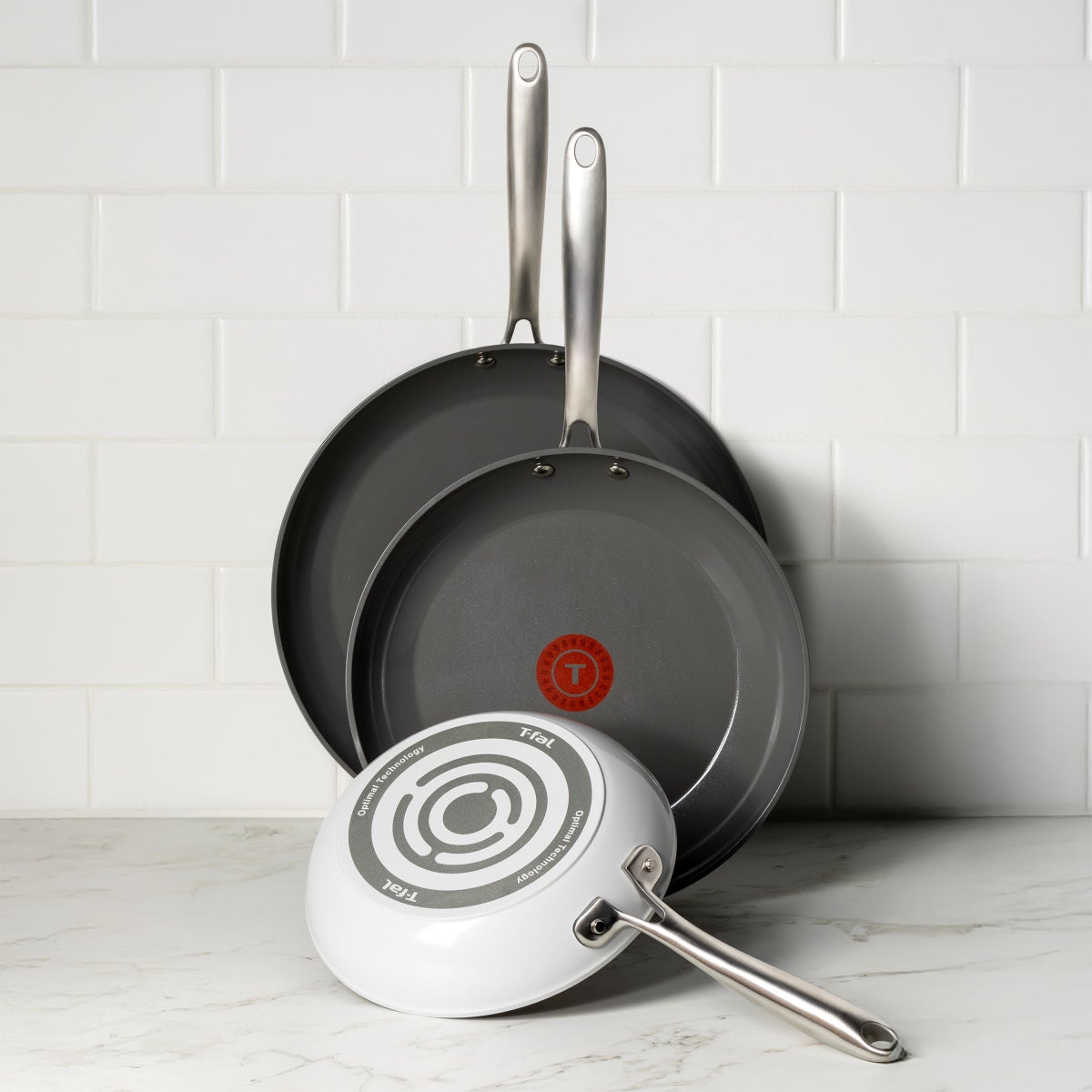 T-fal Ceramic Non-Stick Frypan Set, 3-piece