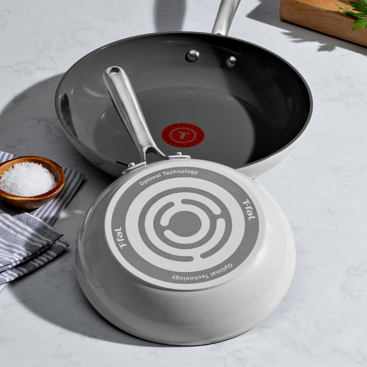 T-fal Ceramic Non-Stick Frypan Set, 3-piece