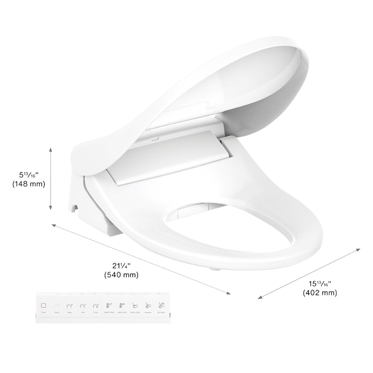 NEW - Kohler PureWash E875 Bidet Toilet Seat with Remote Control