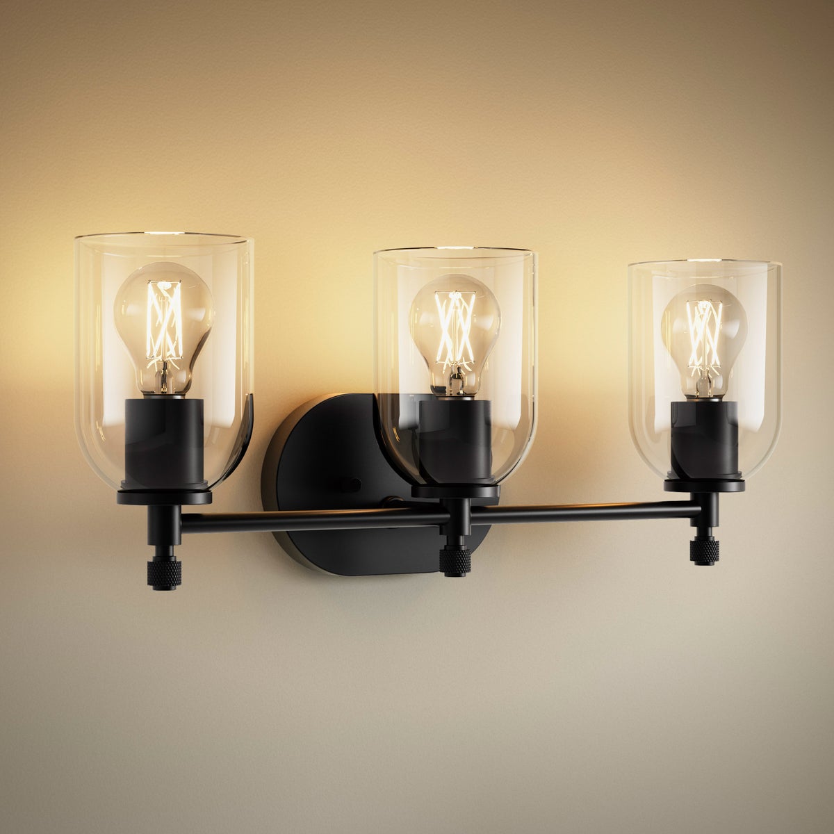 Kohler Orime Three-Light Wall Sconce, Matte Black