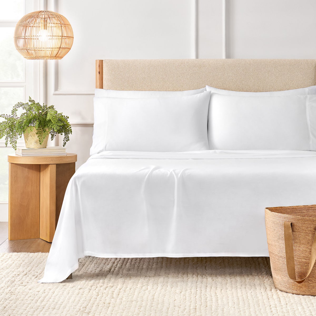 NEW - Purely Organic 300 Thread Count 6-piece 100% Turkish Organic Cotton Sheet Set