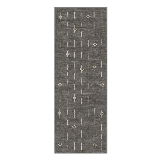 Ruggable 3'x7' Grey Flatwoven Washable Alina Runner Rug - Retail $119
