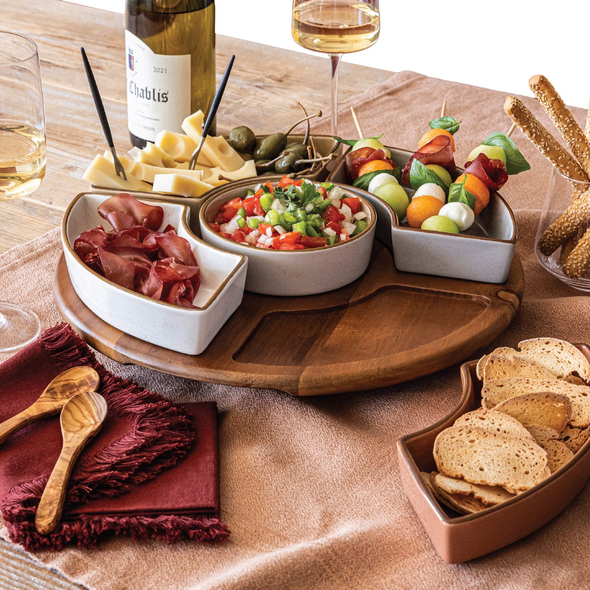 over&back Options Lazy Susan, 6-piece