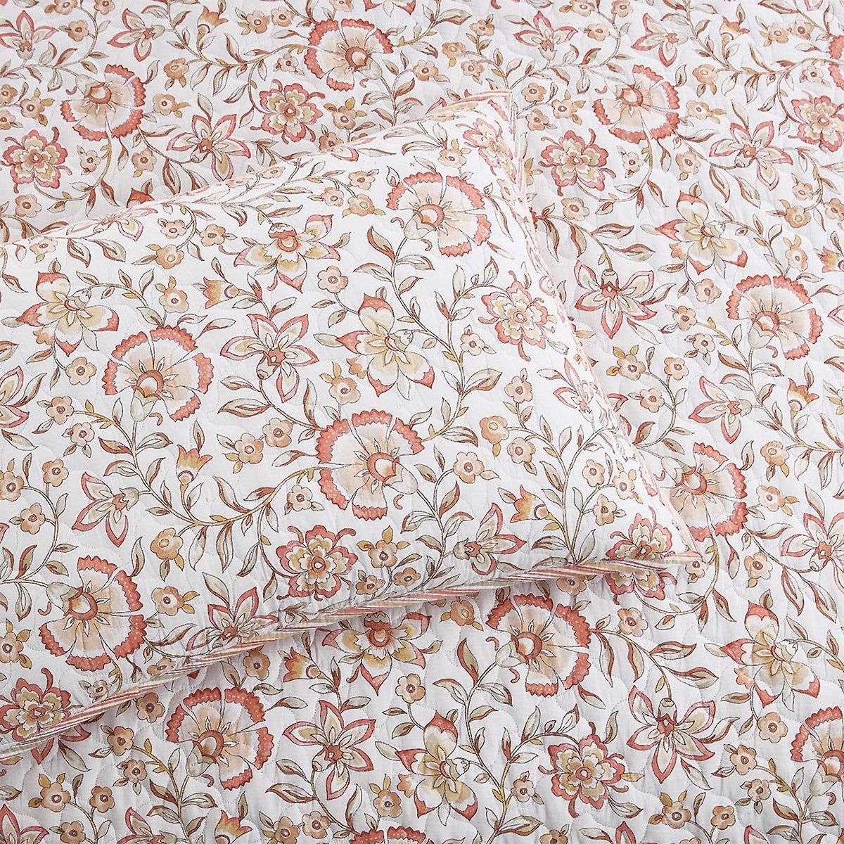 Caro Home 3-piece Cotton Quilt Set, Manda, Queen