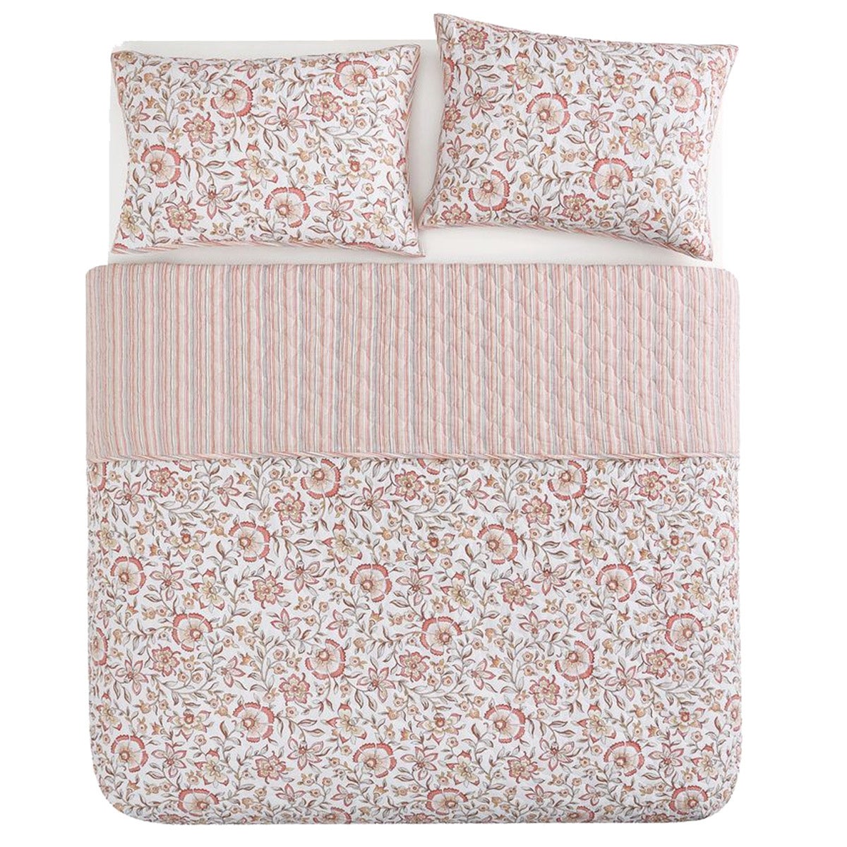 Caro Home 3-piece Cotton Quilt Set, Manda, Queen