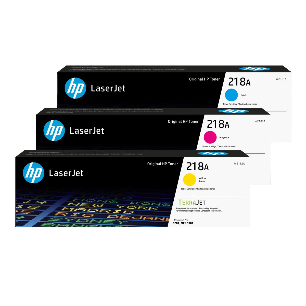 HP 218A Cyan/Yellow/Magenta Tri-Pack LaserJet Toner Cartridge