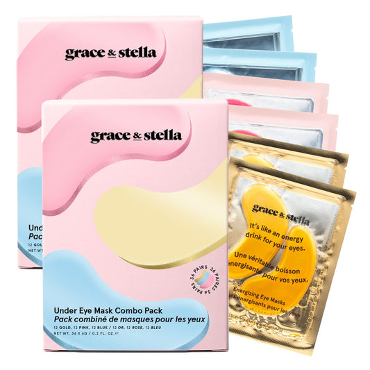 grace & stella Under Eye Mask, Under Eye Patches Combo Pack, 36-count