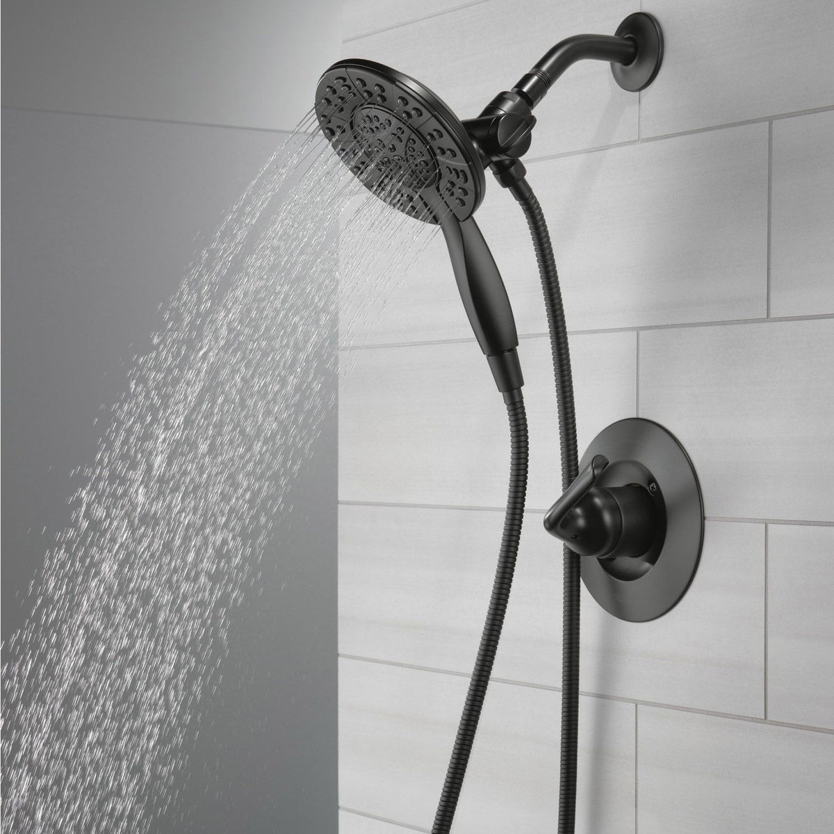 NEW - Delta Arvo Widespread Faucet with Shower Trim & In2ition Showerhead