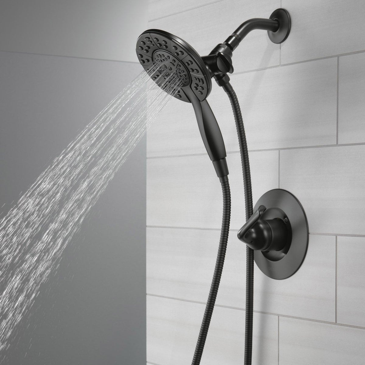 NEW - Delta Arvo Widespread Faucet with Shower Trim & In2ition Showerhead