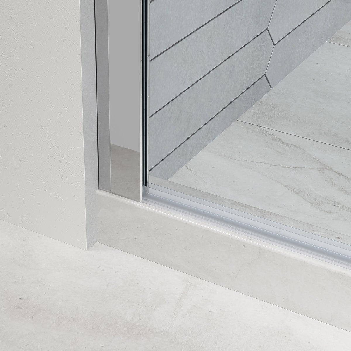 NEW - OVE Decors Renfrew Frameless Soft-close Sliding Shower Door