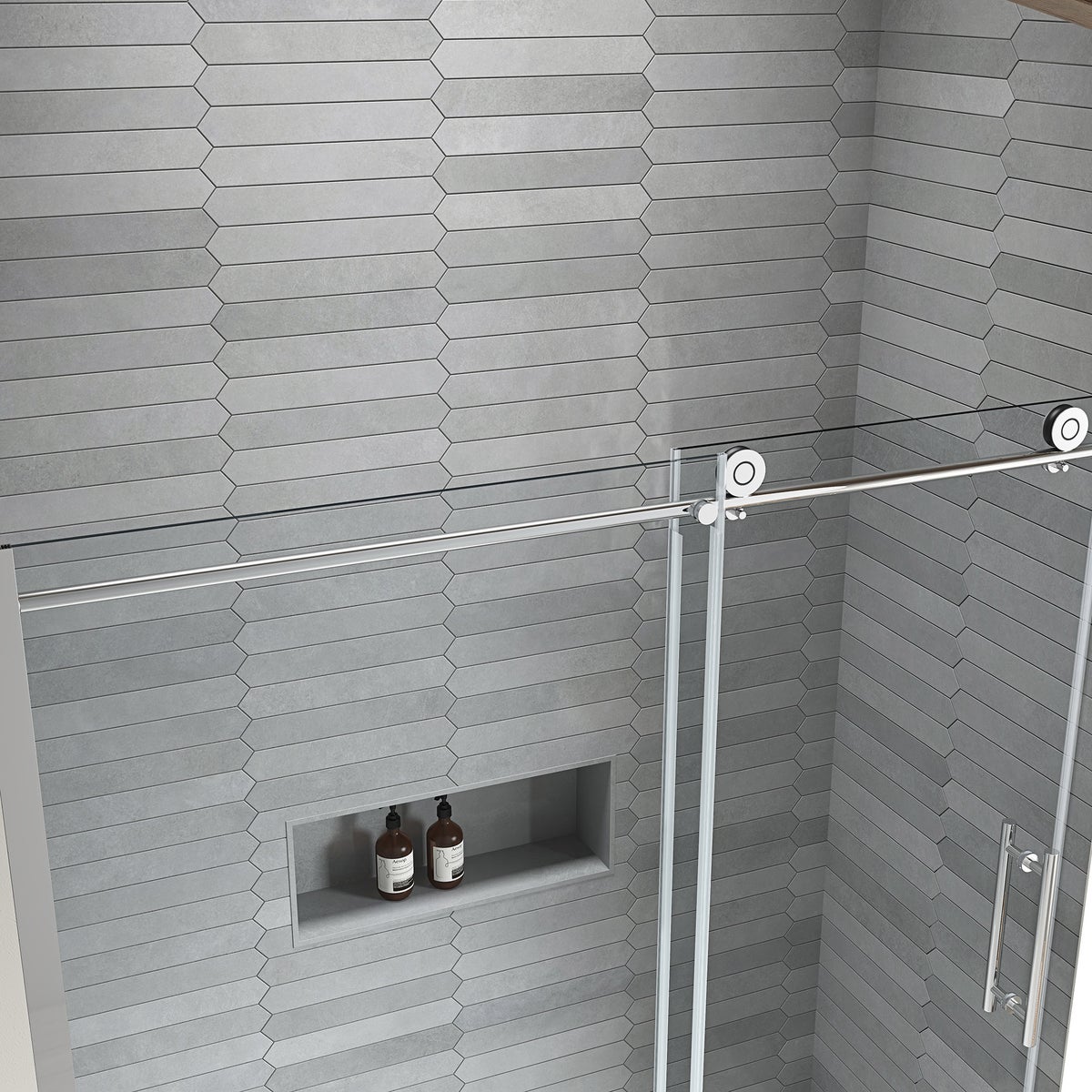 NEW - OVE Decors Renfrew Frameless Soft-close Sliding Shower Door