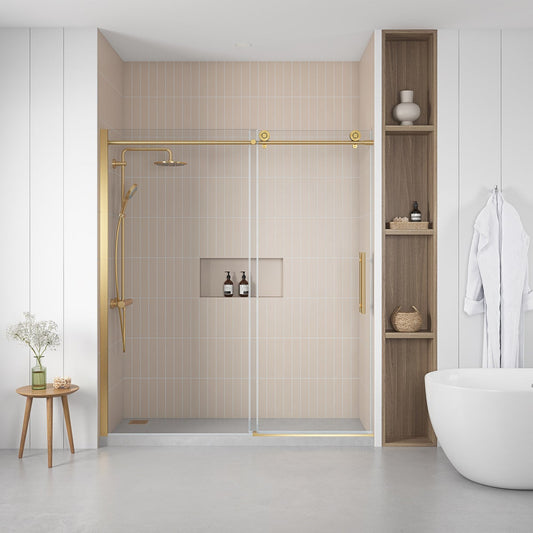 NEW - OVE Decors 60" Renfrew Frameless Soft-close Sliding Shower Door