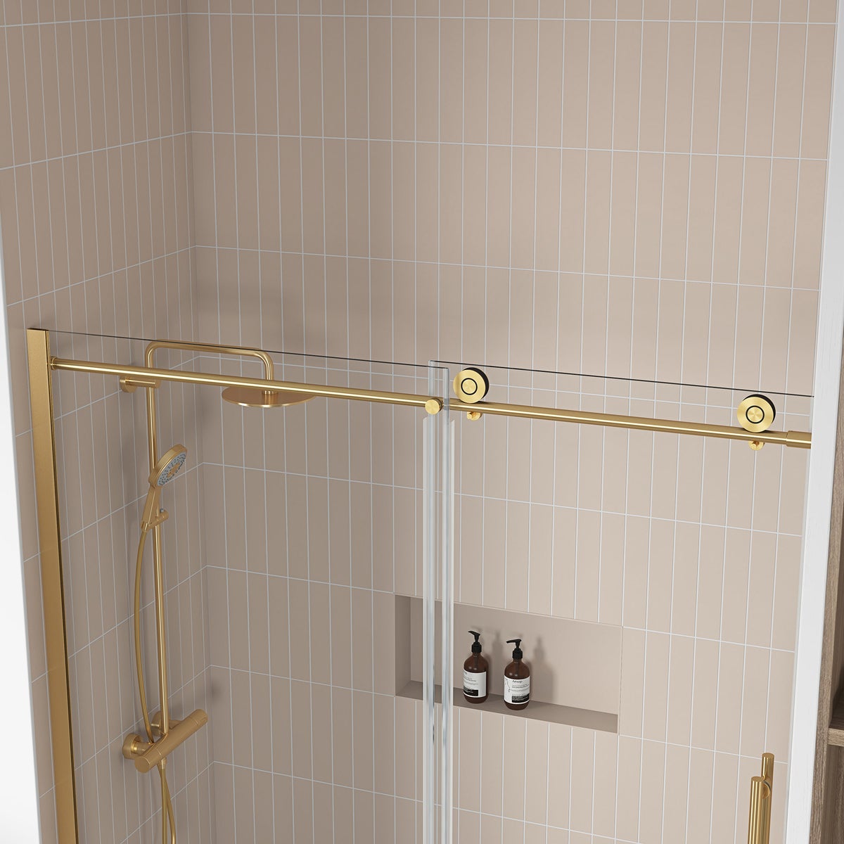 NEW - OVE Decors Renfrew Frameless Soft-close Sliding Shower Door