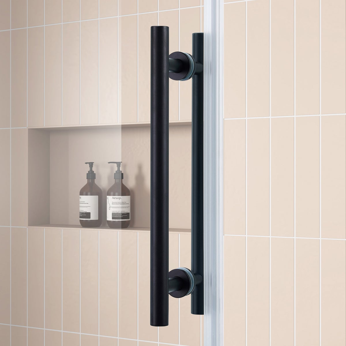 OVE Decors 60" Matte Black Renfrew Frameless Soft-close Sliding Shower Door
