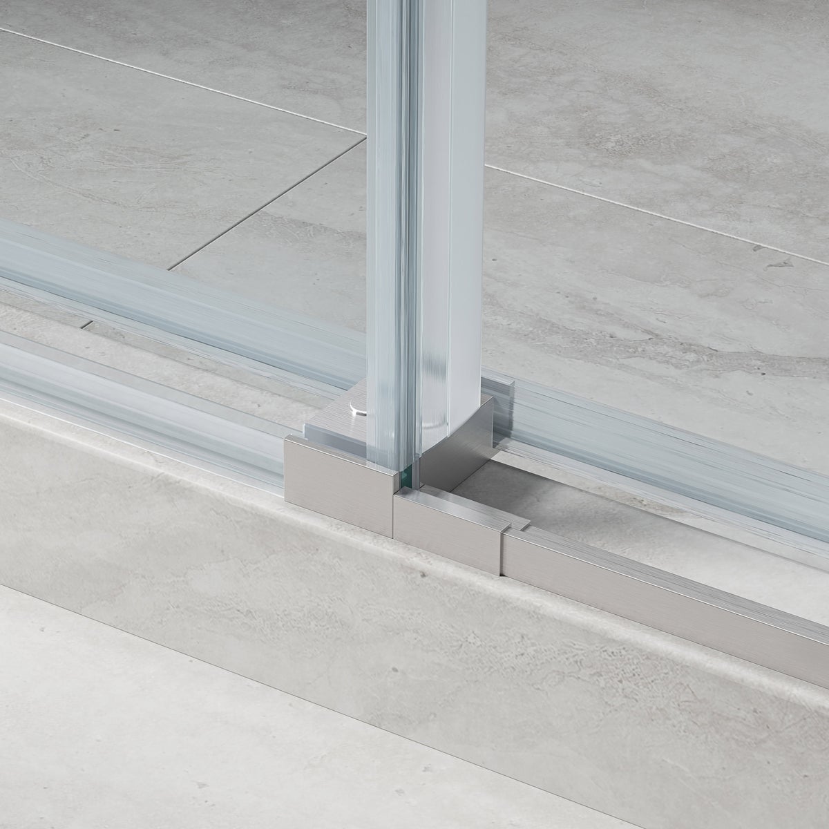 OVE Decors Renfrew Frameless Soft-close Sliding Shower Door - Satin nickel