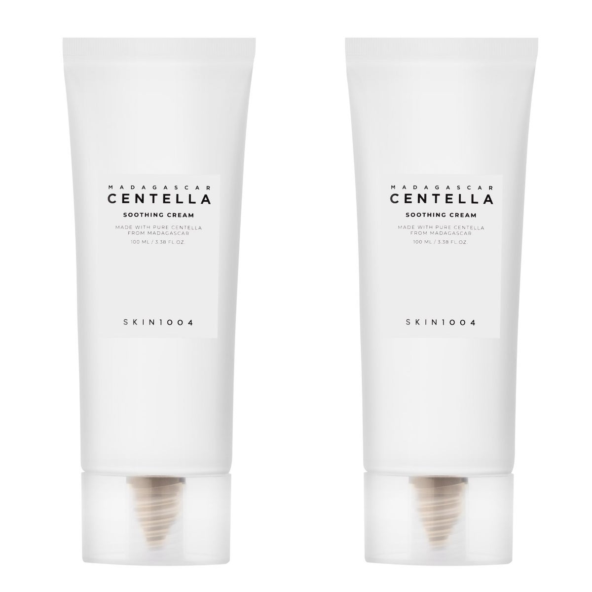Skin1004 Madagascar Centella Soothing Facial Cream, 3.38 fl oz, 2-pack