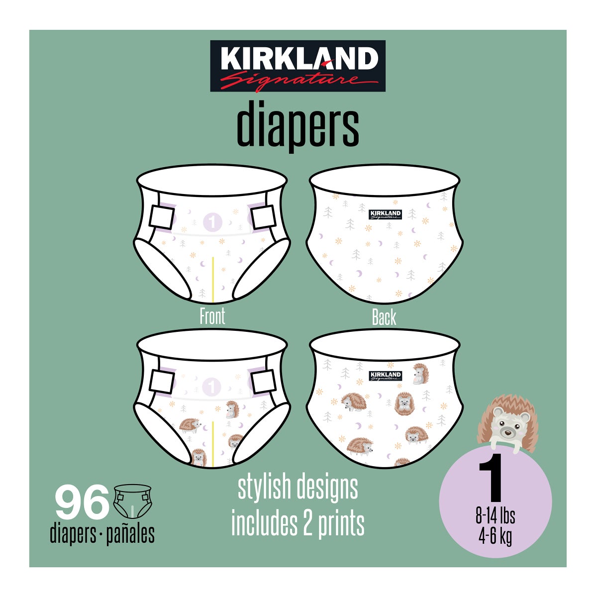 Kirkland Signature Diaper Size 1, 96-count