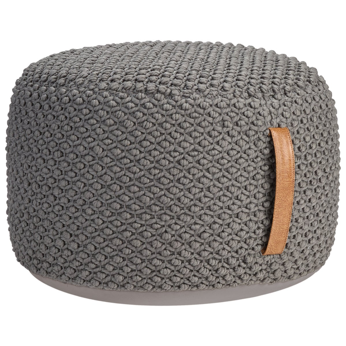 Nourison Cotton Woven Looped Pouf