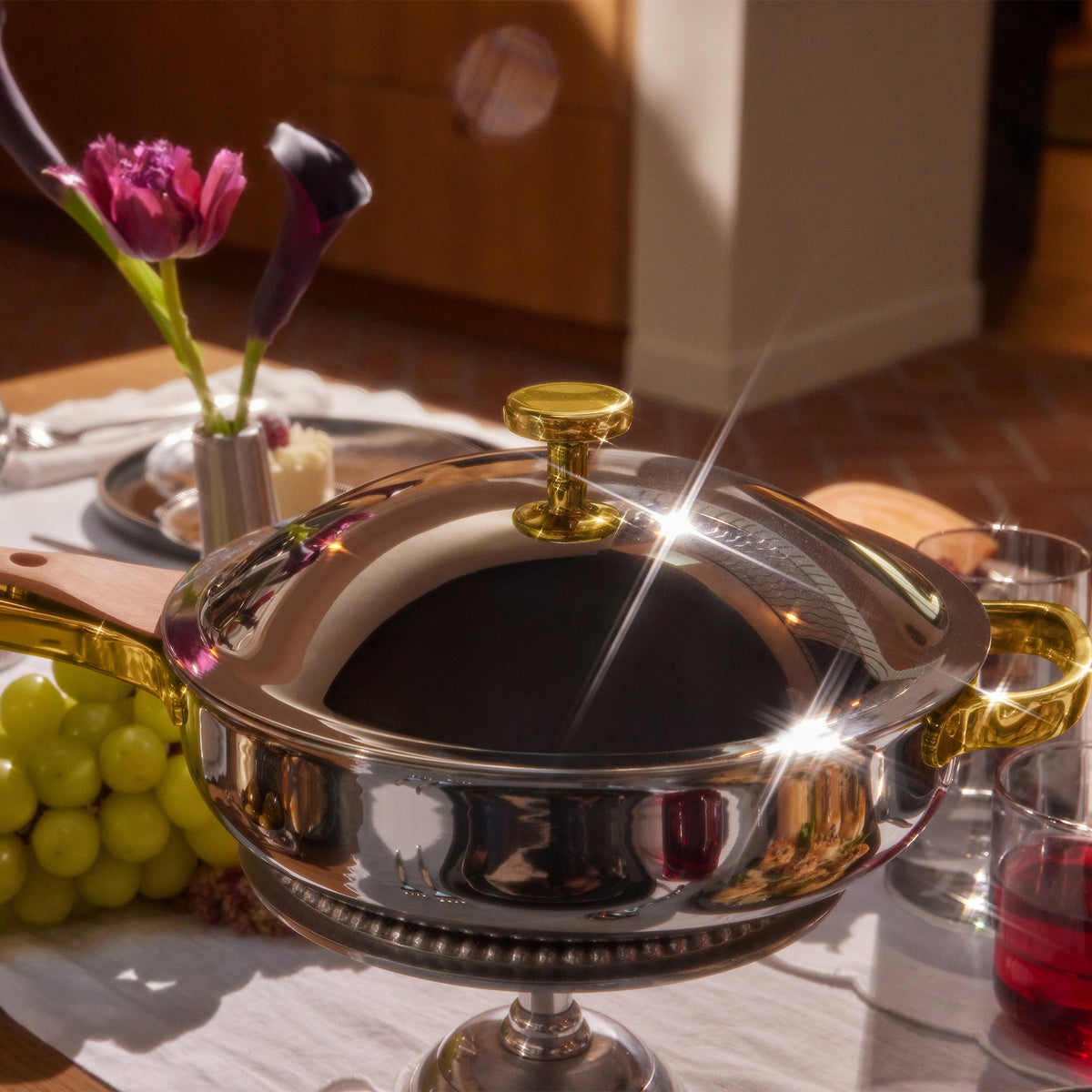 Our Place 4-piece Titanium 10.5" Always Pan Pro with Steamer - Retail $150