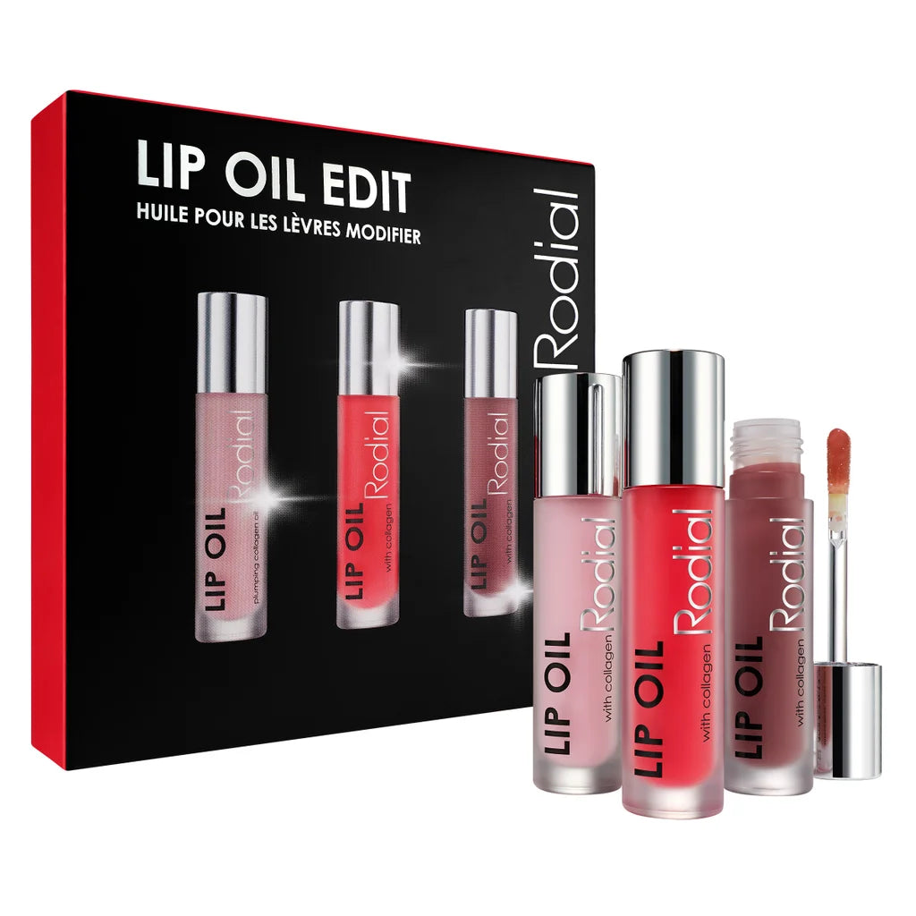 Rodial Plumping Collagen Lip Oil Trio, 0.39 fl oz, 3-pack