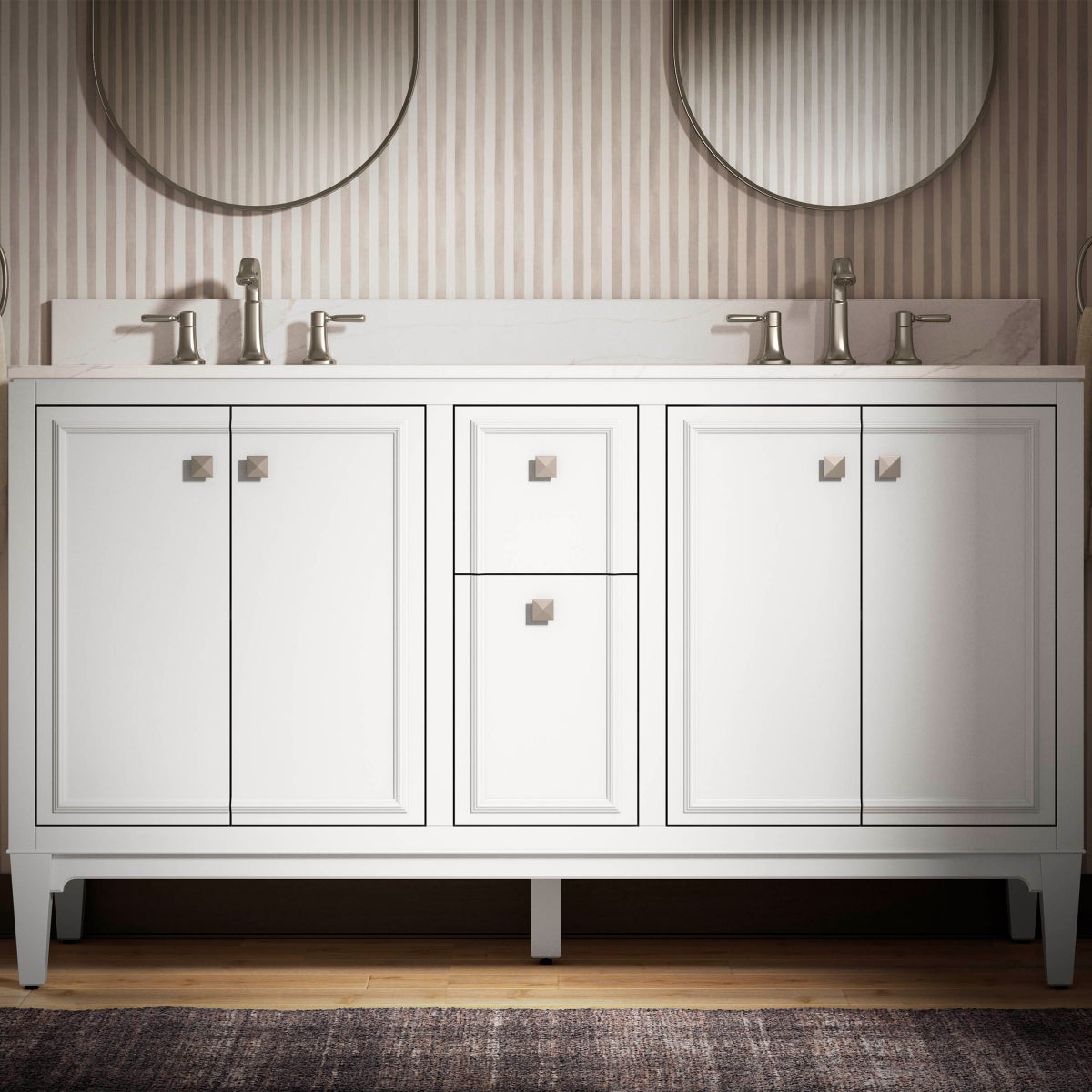 NEW - Kohler Clave 60" Bathroom Vanity Cabinet with Sink and Quartz Top