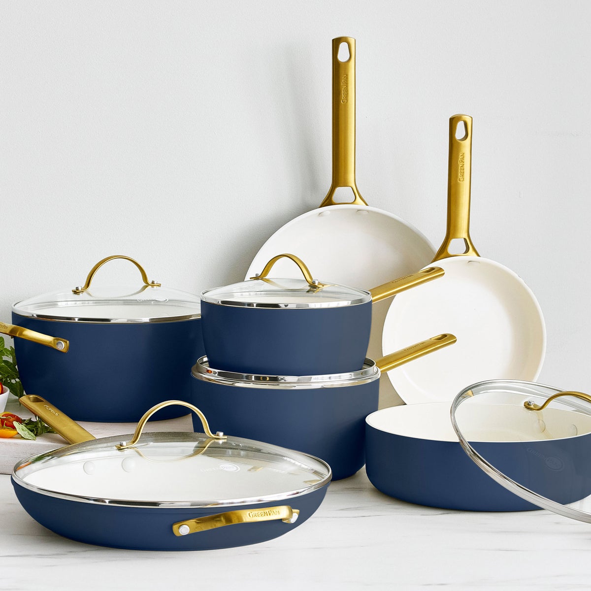 GreenPan Reserve 12-piece Cookware Set - Navy