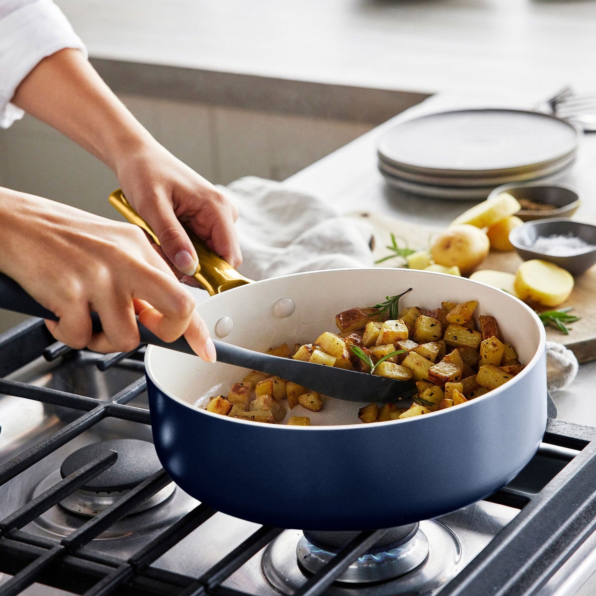 GreenPan Reserve 12-piece Cookware Set - Navy