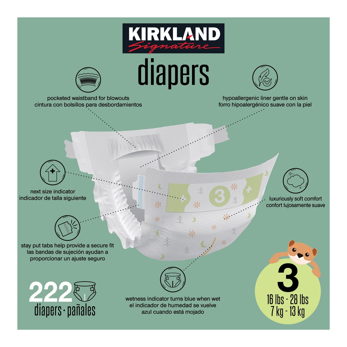 Kirkland Signature Diaper Sizes 3