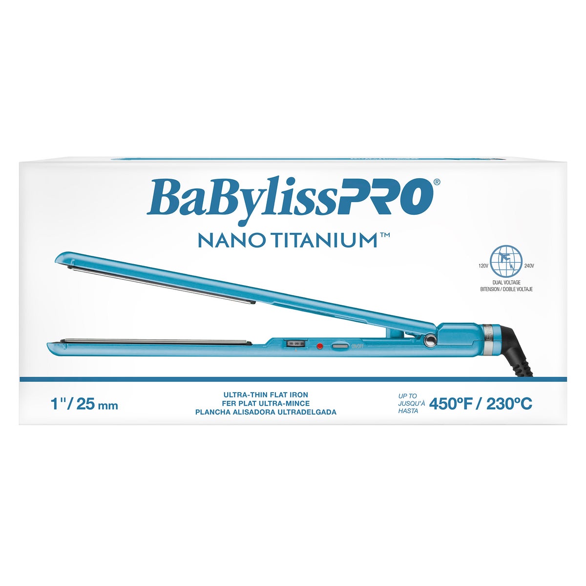 BaBylissPRO Nano Titanium 1” Ultra-Thin Straightener