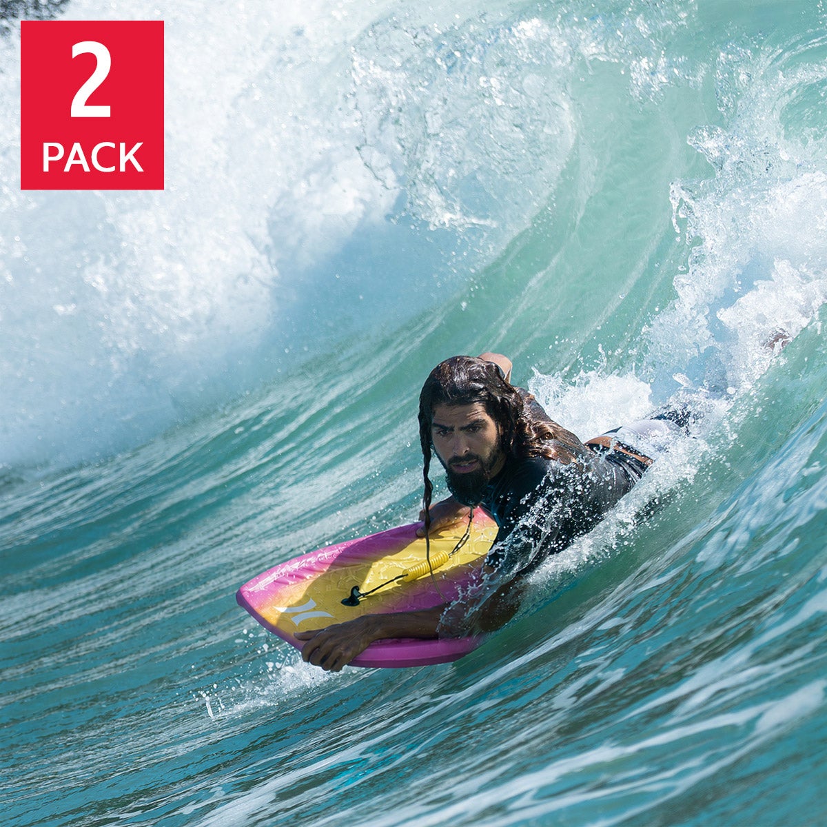 Hurley Phantom 2-pack Bodyboard, 42.5” - Blue/Pink
