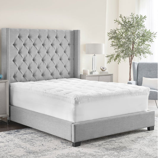 Bodipedic 4" Hybrid Memory Foam and Fiber Mattress Topper- QUEEN