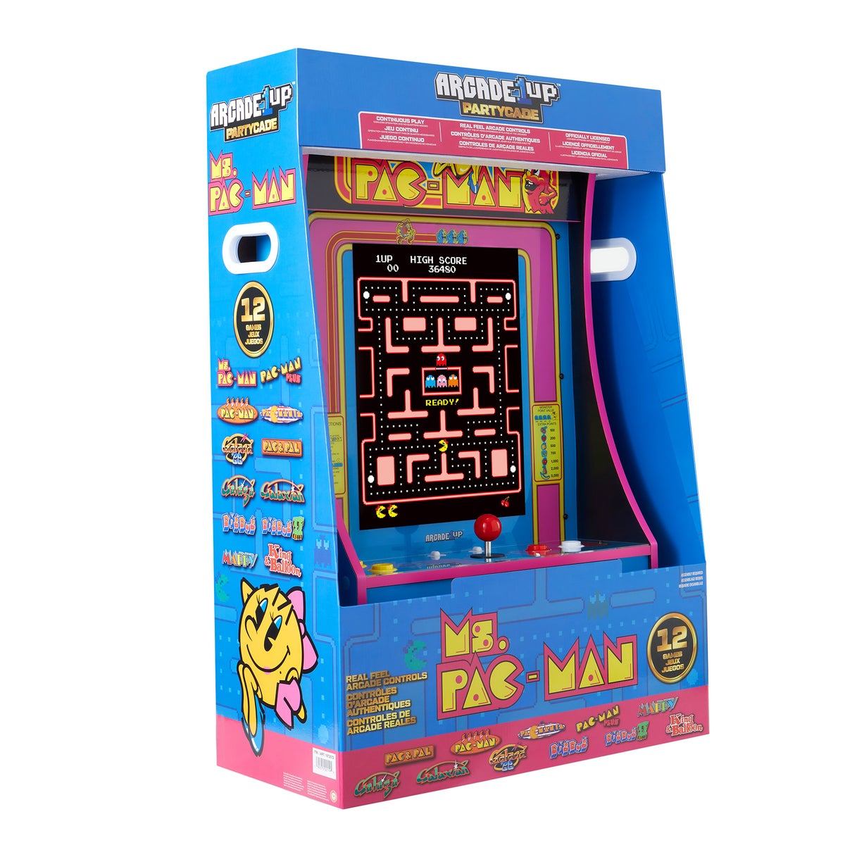 Arcade1Up Ms. PAC-MAN Partycade 12 Games in 1