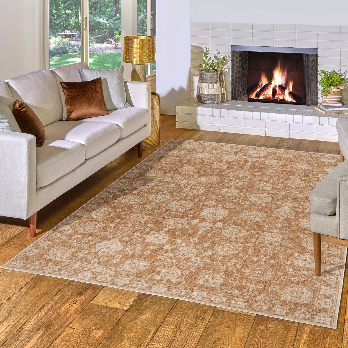 NEW - Gertmenian Avalon Rug Collection, Sabine Copper, Rug Size: 6 ft. 6 in. x 9 ft.