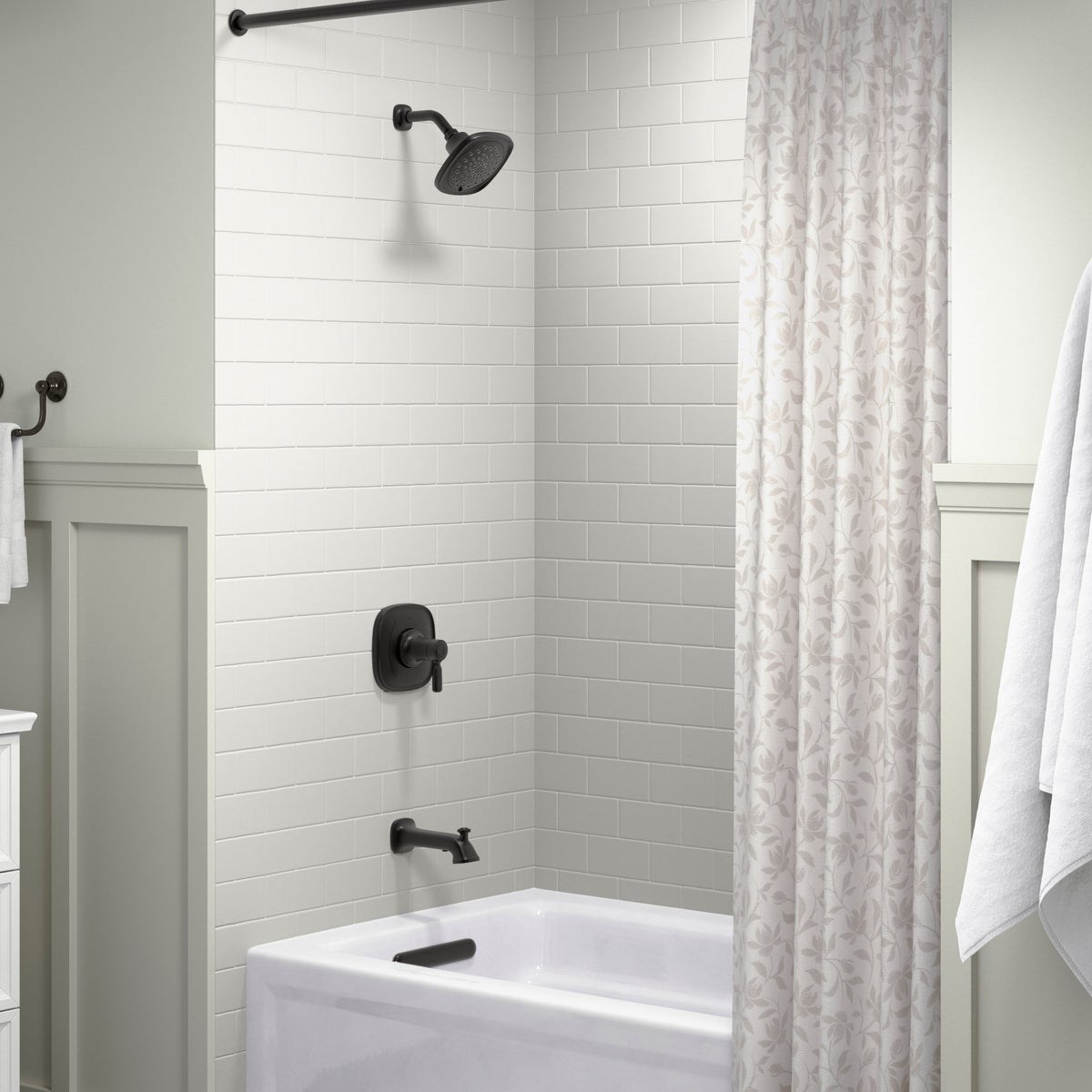 Kohler Terzet Rite-temp Bath and Shower Trim Set MATTE BLACK