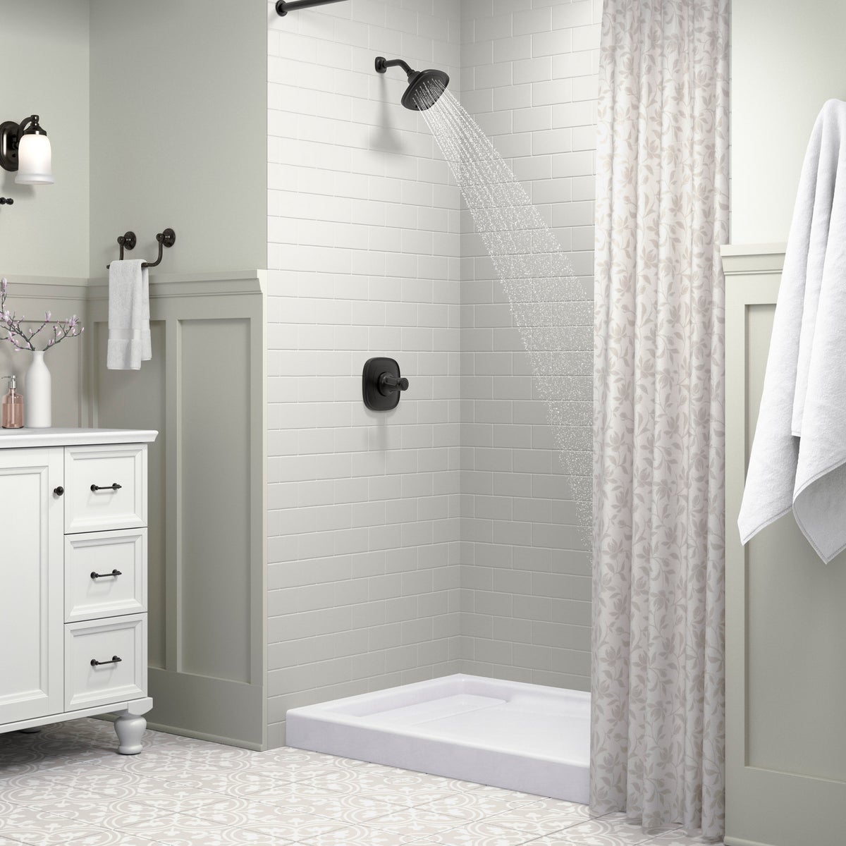 Kohler Terzet Rite-temp Bath and Shower Trim Set MATTE BLACK