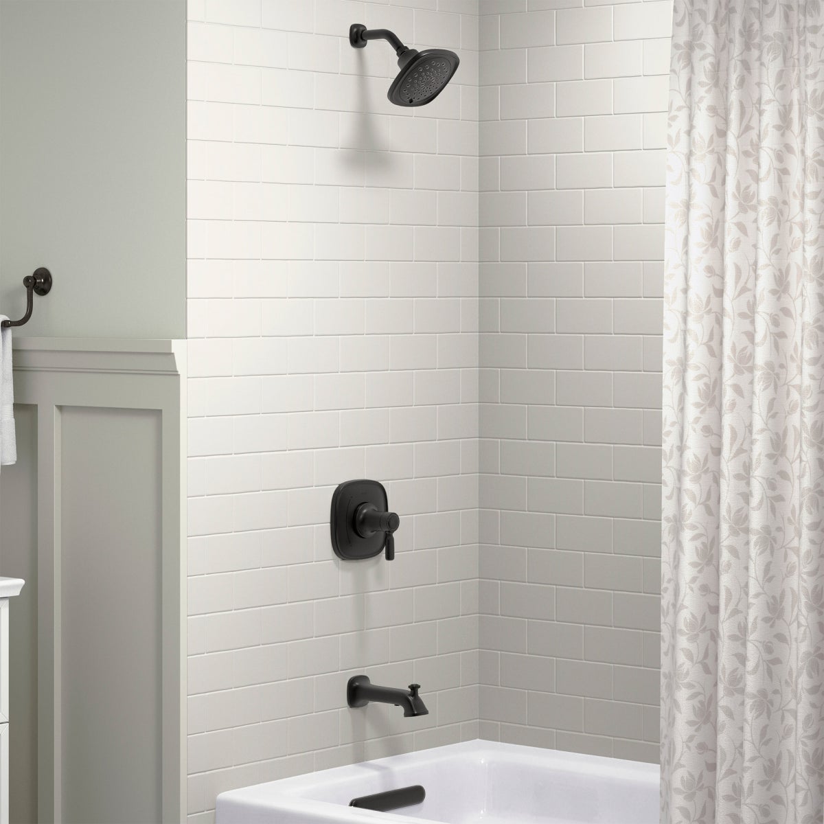Kohler Terzet Rite-temp Bath and Shower Trim Set MATTE BLACK