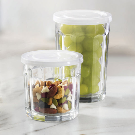 Libbey Atria 16pc Glassware Set with Lids - Retail $26