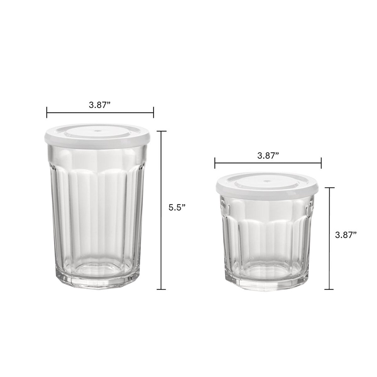 Libbey Atria 16pc Glassware Set with Lids - Retail $26