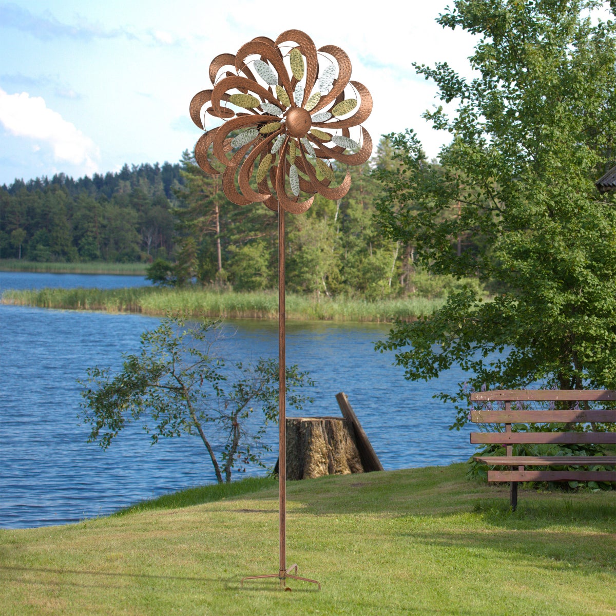 Tri-metallic Wind Spinner