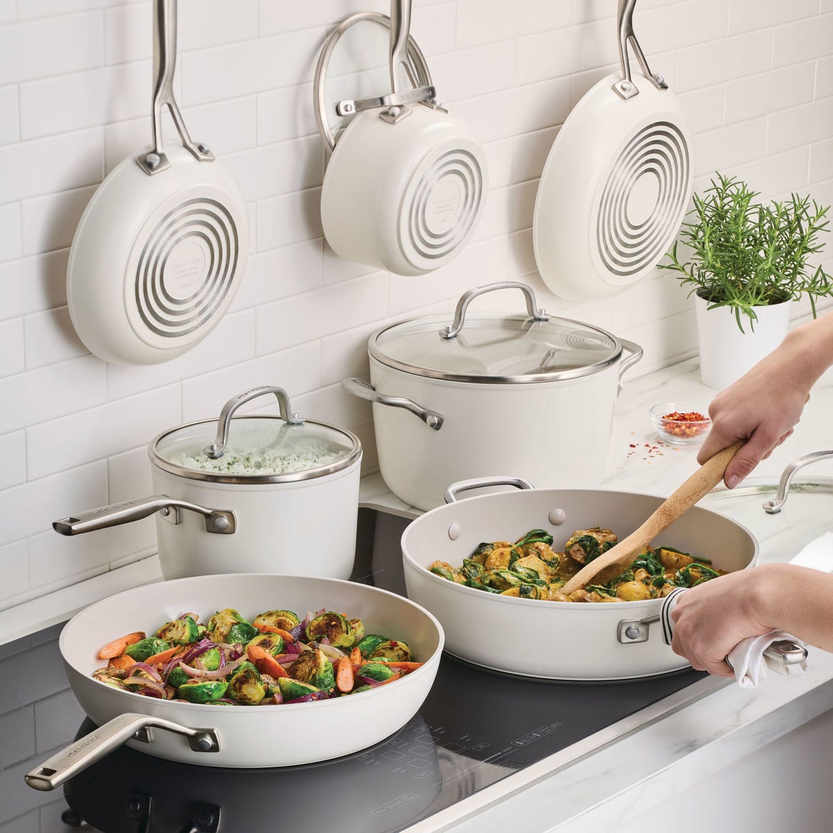 KitchenAid Hard-Anodized Ceramic Induction Cookware Set, 11-piece