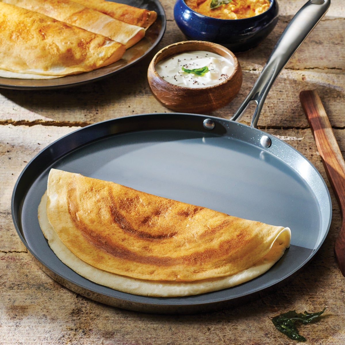 NEW - Tramontina 6.5 Qt Covered Casserole, 12-inch Dosa Tawa & Tadka Set