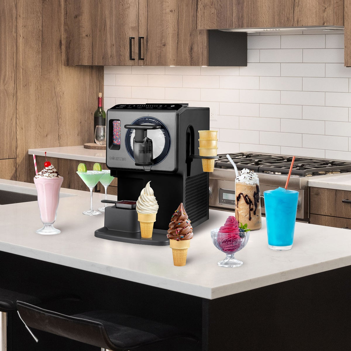 Gourmia 2 Quart Automatic Soft Serve Ice Cream and Frozen Drink Maker